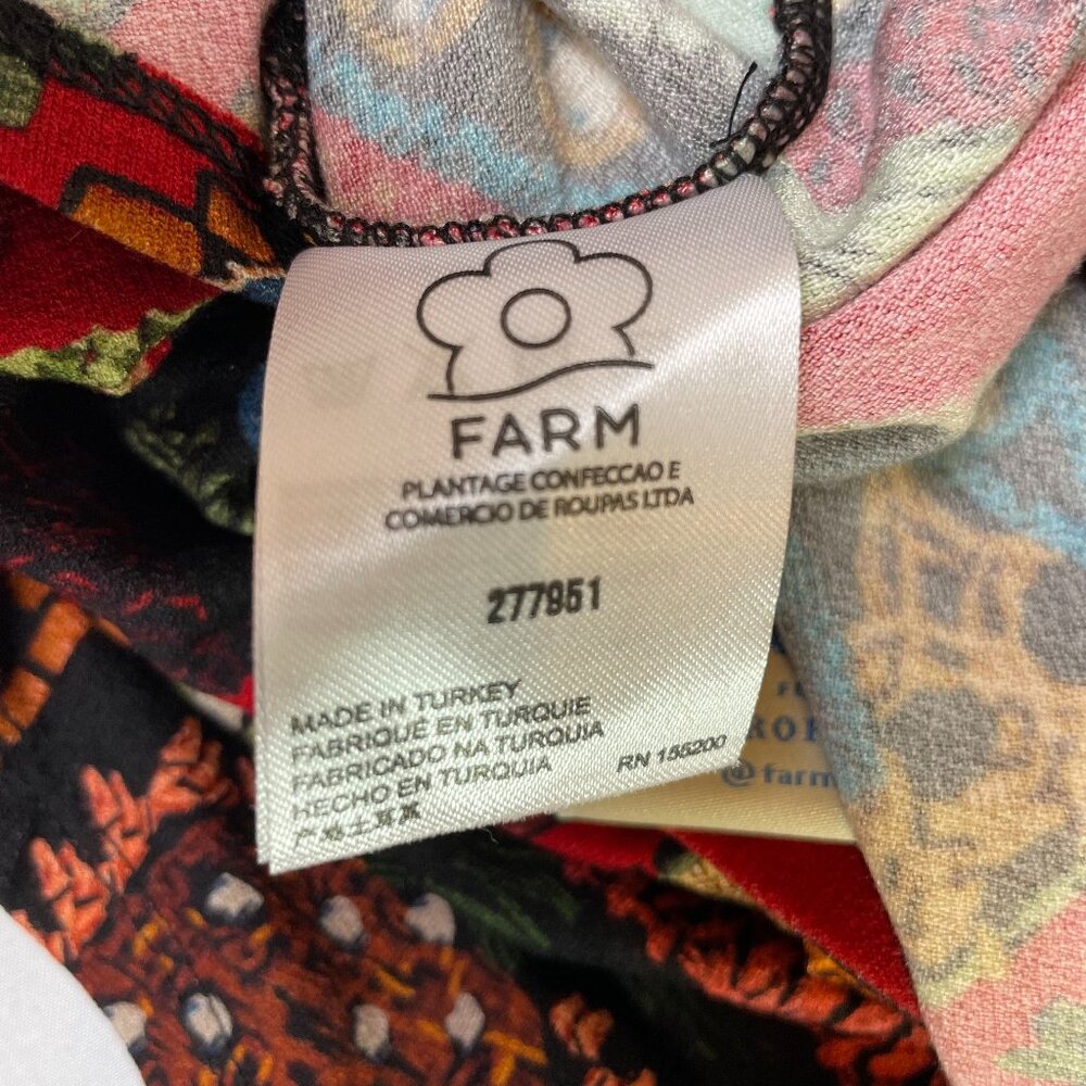 FARM Rio Multicolor Embroidered Patchwork Cropped Top - Picture 7 of 9